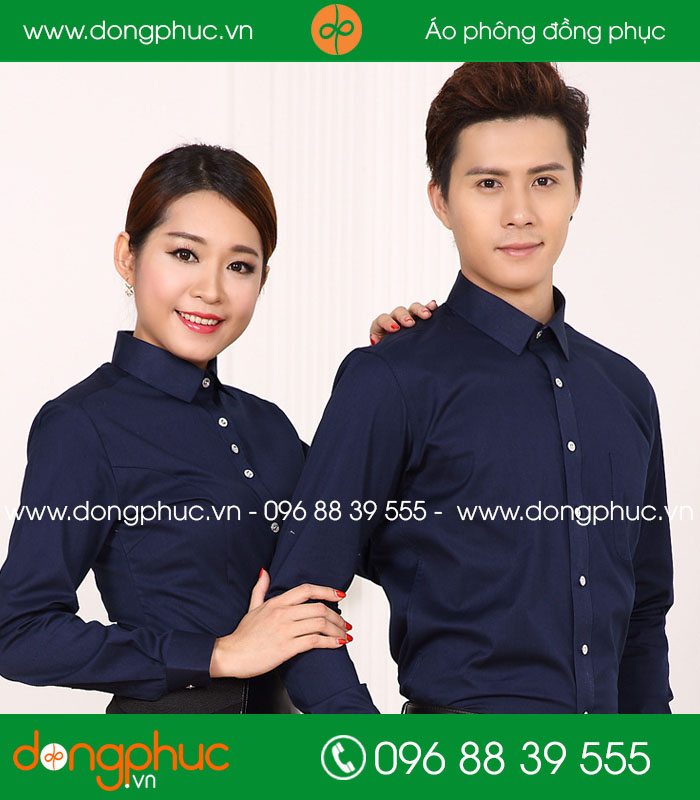 Đồng phục áo sơ mi màu tím than